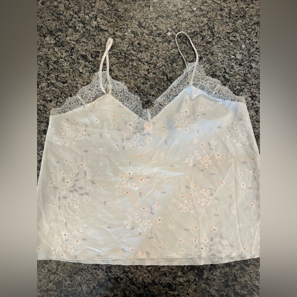 Victoria's Secret White Floral Lace Cami